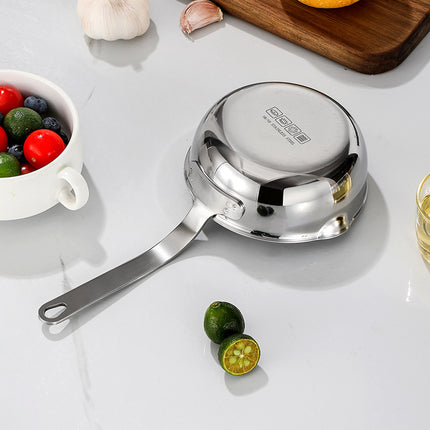 304 Stainless Steel Oil Splatter Proof Home Small Frying Pan for Kitchen Cooking