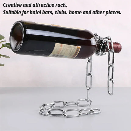 Wine Rack Chain Design Magic Red Wine Holder Decorative Display Stand Bar Home