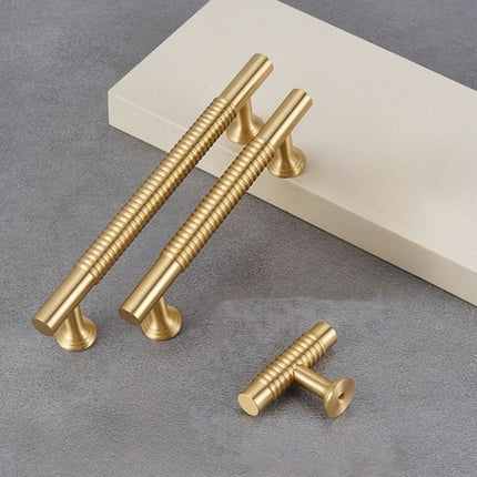 6 Sizes Gold Cabinet Door Handle Light Luxury Bronze Pull for Wardrobe Drawer