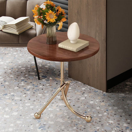 Vintage Style Round Side Table Small Accent Table for Living Room Bedroom Use