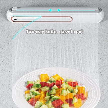 Cling Film Cutter Box Plastic Wrap Dispenser Sliding Container Fits Rolls up to 32cm