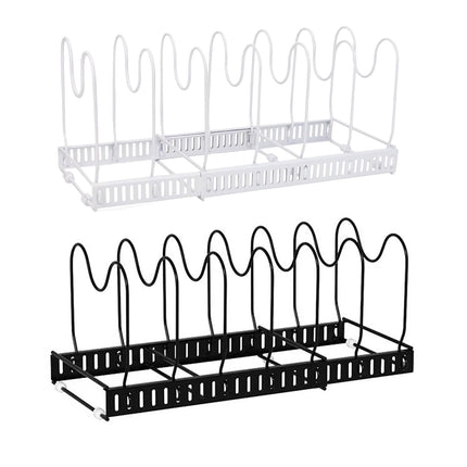 Retractable Kitchen Storage Rack Pot Lid Holder Cutting Board Organizer Stand