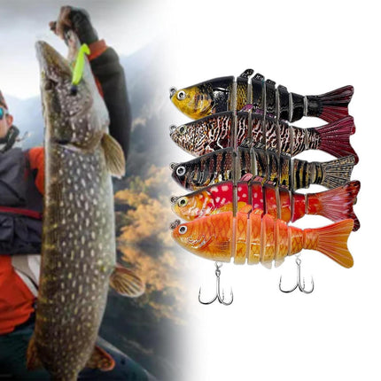 5PCS Faux Lure Set Fish Hard Fake Bait Fishing Lures Artificial Bait Tackle Gear