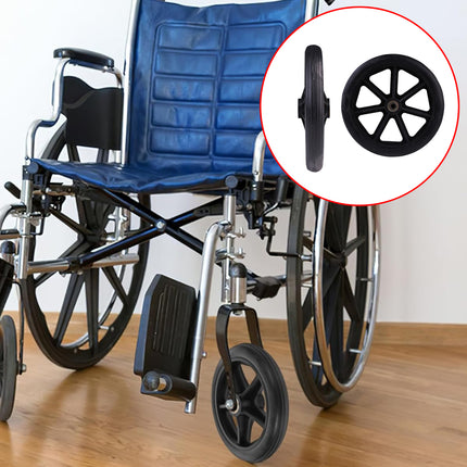 2PCS 8 Inch Wheelchair Front Wheels with Bearings Solid Replacement Wheels