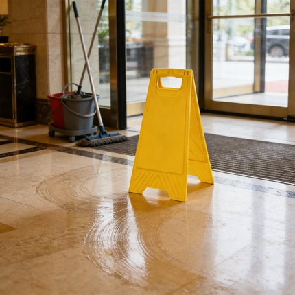 2PCS Caution Warning Signs Standing Floor Sign A Frame Stand Safety Durable