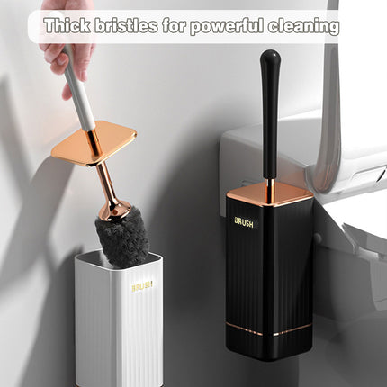 Wall Mounted Toilet Brush Holder Set Bathroom Cleaning Brush for Home Restroom