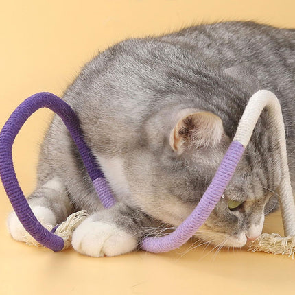 Cat Biting Rope Toy Teeth Grinding Teasing Stick Interactive Play Toy For Cats