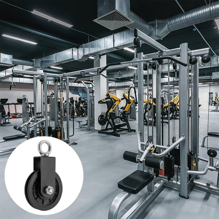 2PCS Aluminum Pulley Sliding Cable Bracket Wheel Gym Fitness Equipment Accessory