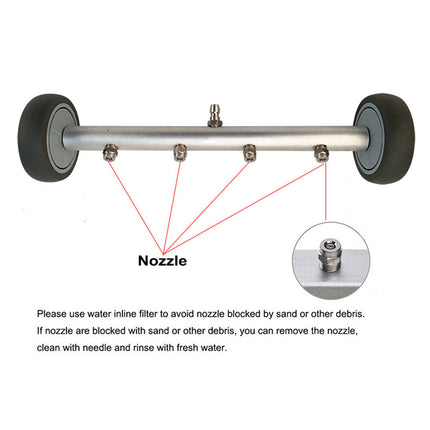 High Pressure Washer Surface Cleaner Attachment For Floor Car Chassis Cleaning