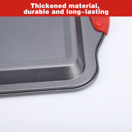 3PCS High Temp Non Stick Home Baking Tray Oven Safe Durable for Cakes Breads