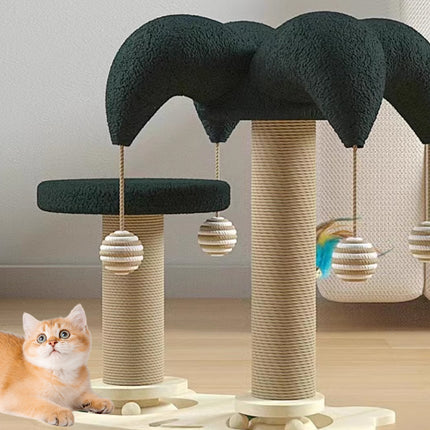 Cat Scratching Post Toy Turntable Climbing Frame Board Interactive Furniture