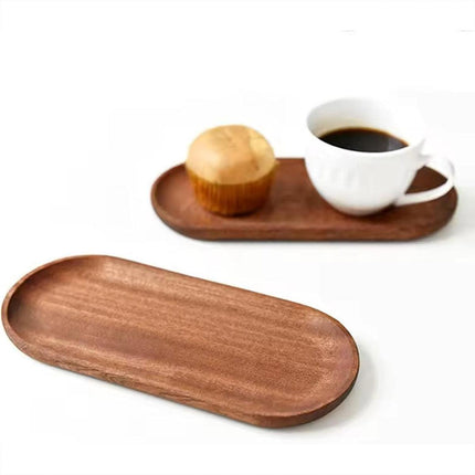 8pcs Wooden Cake Tray Home Serving Tray for Treats Snacks and Desserts Use