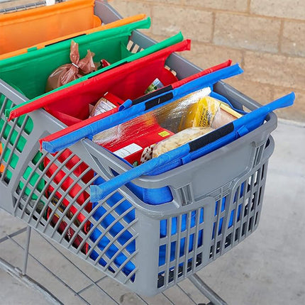 Shopping Tote Bag Set Reusable 4pcs Foldable Nonwoven Large Capacity  Carrier