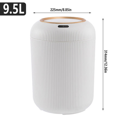 Smart Sensor Trash Can 9.5L Round Automatic Bin For Kitchen Bathroom Bedroom
