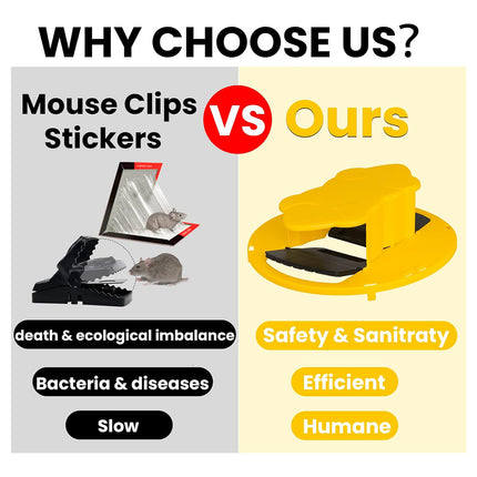 Flip Lid Bucket Rat Trap with Ramp Auto Reset Reusable Mouse Catcher No Bucket