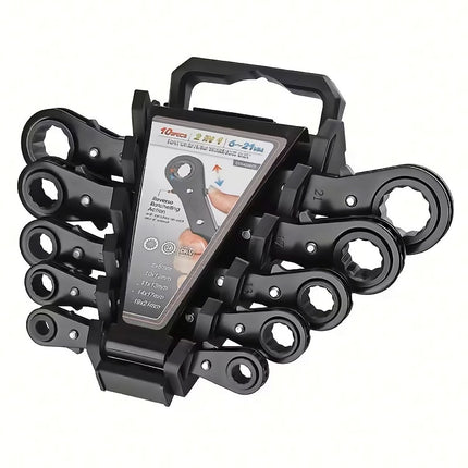5PCS Double Head Quick Release Ratchet Wrench Set Durable for Garage Tool Kit
