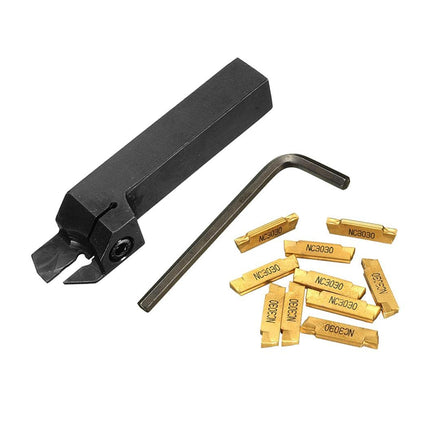 MGEHR1616-2 Lathe Tool Holder with 10pcs MGMN200-G Gold Carbide Inserts