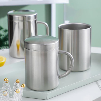 400ml Thickened Double Layer Insulated Stainless Steel Cup Portable Durable