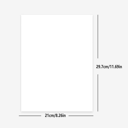 White Card Paper Set 100PCS A4 Size Blank Hand Painted Drawing Craft Sheets