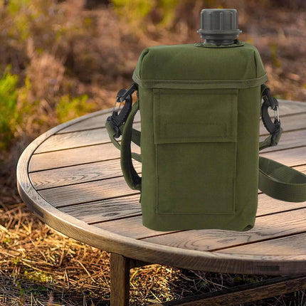 2 Litre Patrol Canteen with Cover and Strap Waterproof Outdoor Water Bottle