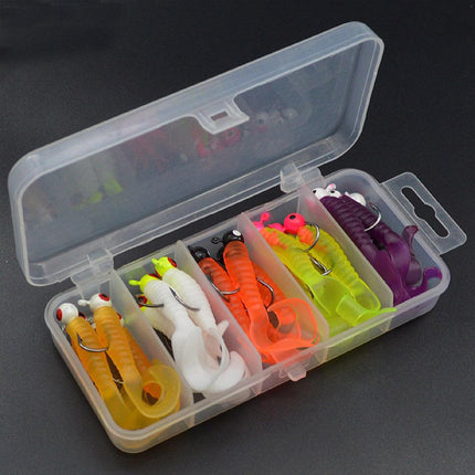 20PCS Soft Fishing Lures Bionic Worm Artificial Bait for Bass Trout Freshwater