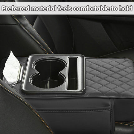 Car Armrest Pad Central Console Storage Box Lift Cushion Rest Support Organizer