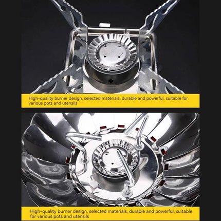 Portable Outdoor Small Square Stove for Camping Hiking Backpacking Travel Use