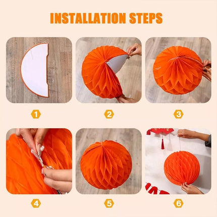 Paper Honeycomb Lanterns 10pcs Hanging Party Decorations Holiday Event Supplies