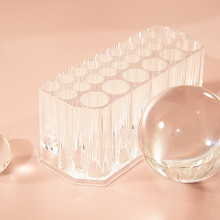 Makeup Brush Holder Cosmetic Organiser with 26 Slots Acrylic Pen Holder Durable