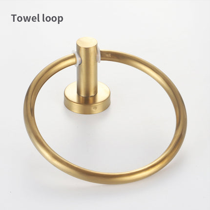 Bathroom Towel Rack Wall Mounted Towel Ring Black Toilet Paper Holder Shelf