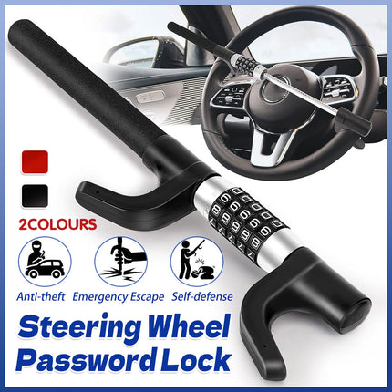 Car Steering Wheel Lock Anti Theft Security Code Lock for Vehicle Protection Use