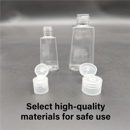 Trapezoidal Plastic Bottles 100PCS 30ML 60ML Clear Refillable Travel Cosmetic Jar