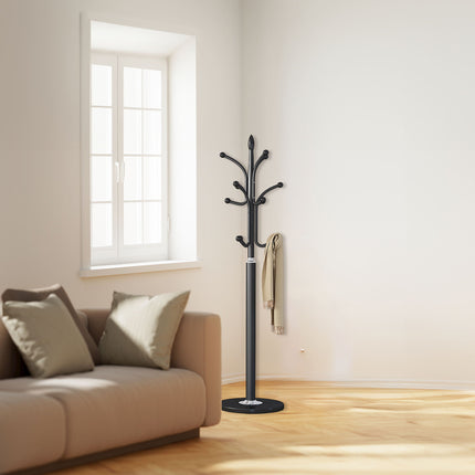 Bedroom Floor Standing Coat Rack Clothes Hanger Space Saving Stable Durable