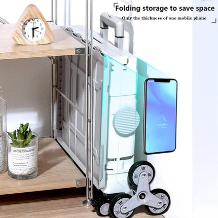 Collapsible Folding Shopping Cart Portable Grocery Trolley for Outdoor Camping