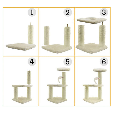 Cat Climbing Frame Small Cat Tree Scratching Post Jumping Tower for Indoor Use