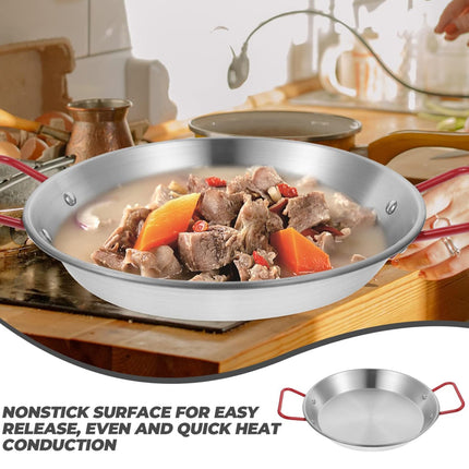 Stainless Steel Seafood Plate with Handle Food-Grade Durable Easy to Clean