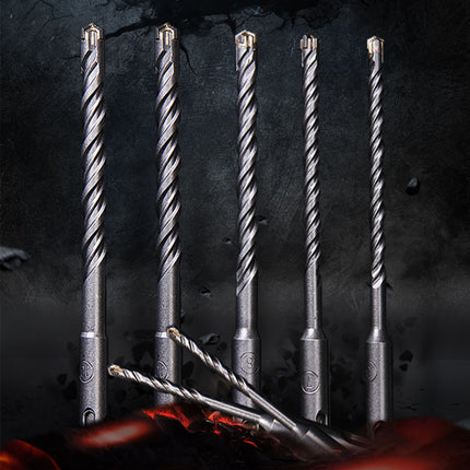 17PCS Round Shank Impact Hammer Drill Bits Durable Concrete Brick Stone Drilling