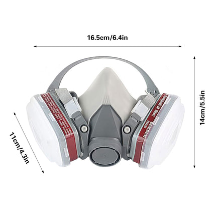 8PCS 6200 Protective Face Mask Respirator with 2 Filters for Painting Sanding