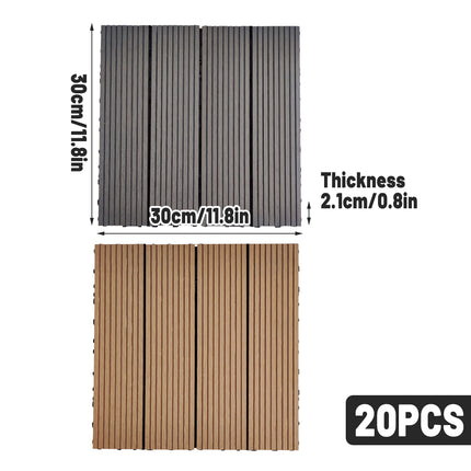 20PCS Interlocking Floor Tiles Plastic Wood Material for Room Gym Garage