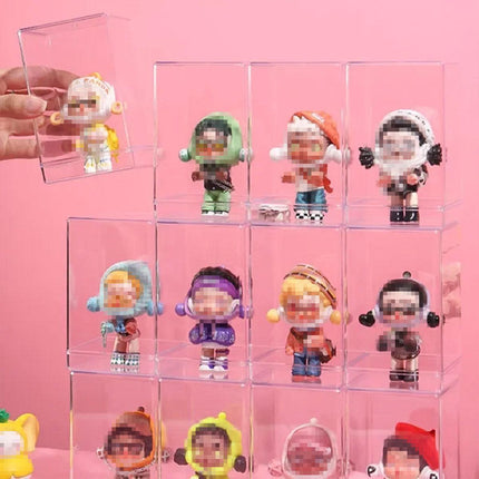 Blind Box Storage Box Display Cabinet Doll Rack Dustproof Storage Transparent