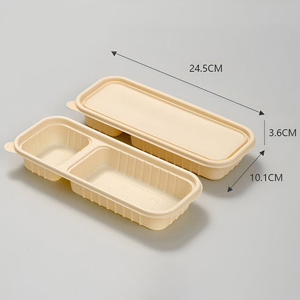 50pcs Cornstarch Meal Prep Containers With Lids Multi Compartment Takeaway