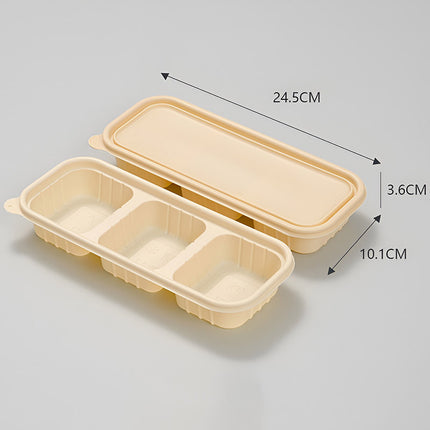 50pcs Cornstarch Meal Prep Containers With Lids Multi Compartment Takeaway