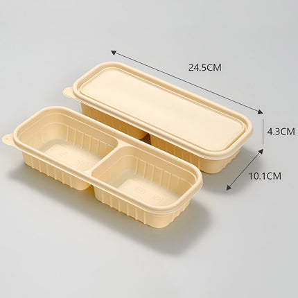 50pcs Cornstarch Meal Prep Containers With Lids Multi Compartment Takeaway