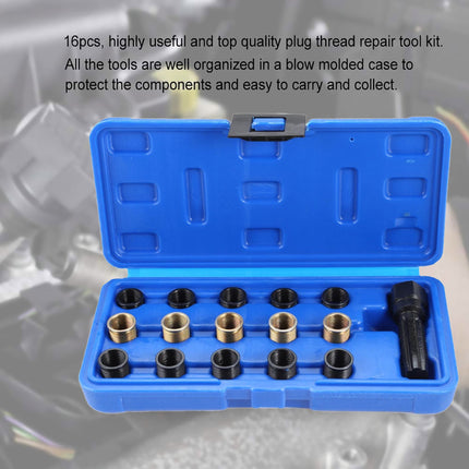16PCS Car Spark Plug Repair Tool Set High Quality for Automotive Engine Tune Up