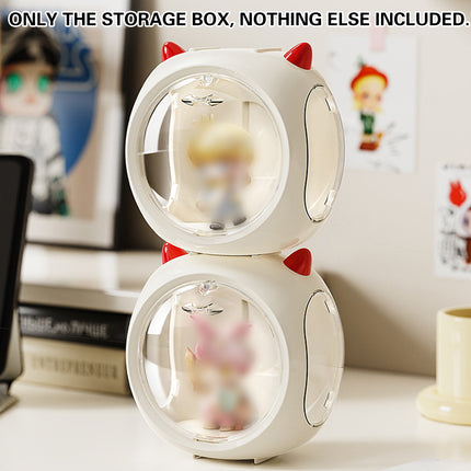 Space Capsule Storage Box Single Display Organizer for Figures and Dolls