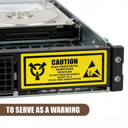 Anti Static Warning Sticker Label Easy to Use Eye-Catching for PC Electronics