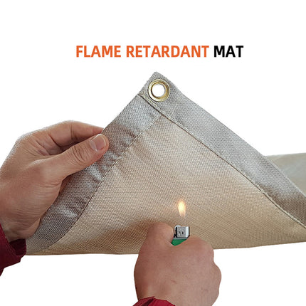 Outdoor Camping Fireproof Cloth Flame Retardant High Temp Fiberglass Mat