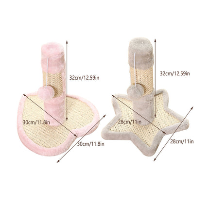 Cat Scratch Pad Heart Star Shape Pet Toy Corrugated Cardboard Scratcher