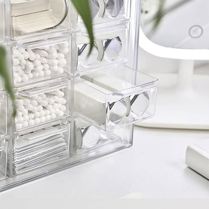 Storage Organizer Box Mini Plastic Desktop Drawers Desk Craft Cabinet For Office