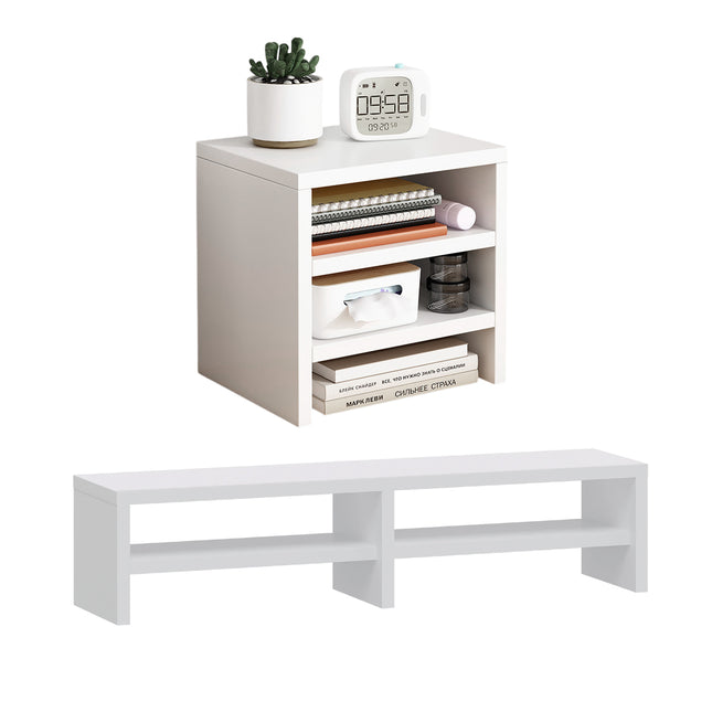 Home Office Computer Monitor Riser Stand Office Desk Storage Shelf Multi Layer